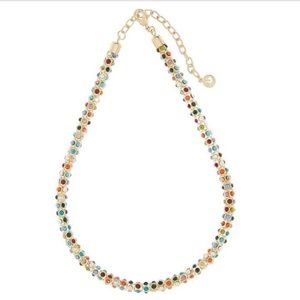 Gold tone Multicolor Crystal Necklace